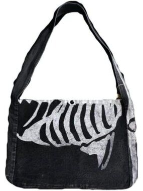 Goth Aesthetic Messenger Bag Gothic Purse Grunge Fairy Clothes Y2k Fashion Skull